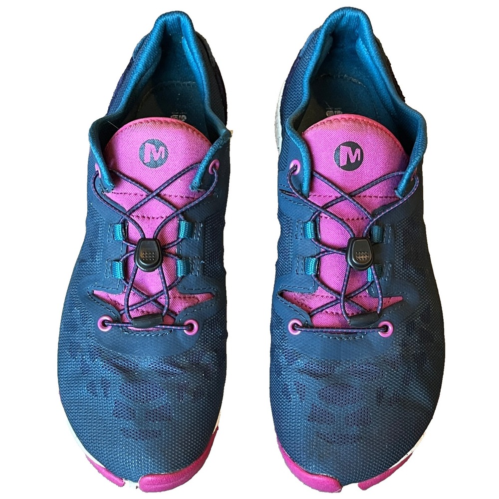 Merrell Allout Shine Blue Wing‎ Fuchsia Running Shoes Womens 8 UK 5.5 EU 38.5